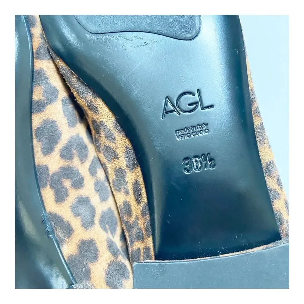 AGL Seraphina Animal Print Flat In Ghephard Cognac Leopard size EU36.5 US6
